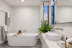 white and clean bathroom design